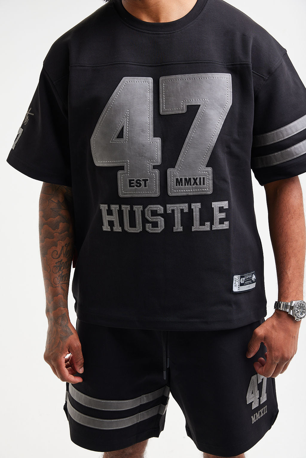 The Executive Gridiron Jersey Set - Black