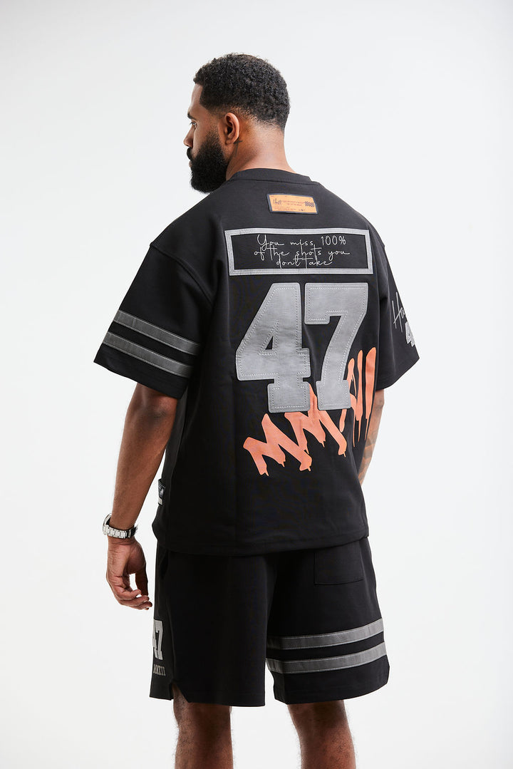 The Executive Gridiron Jersey Set - Black